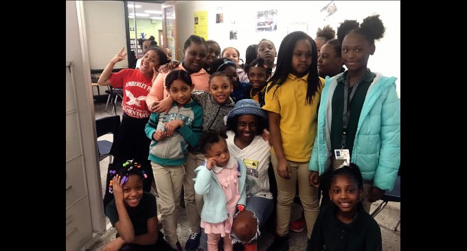 President of Young Democrats connects with local students