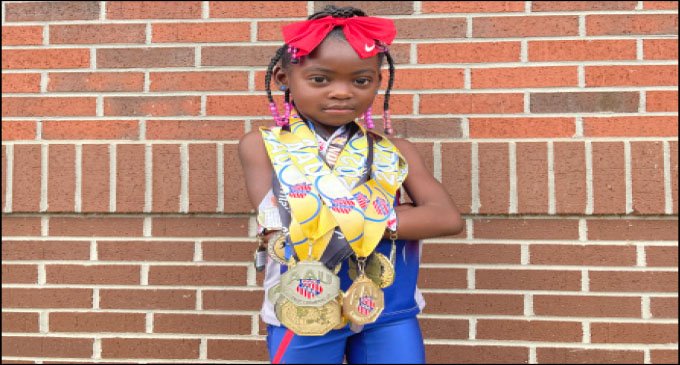 Saleia Stowe, local 5-year-old track star holds national records