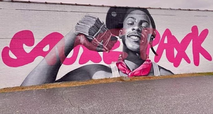 SauxePaxk TB mural suddenly removed from building