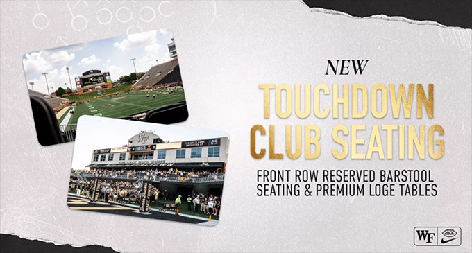 Wake Forest Athletics introduces upgraded Touchdown Club seating options at Allegacy Stadium