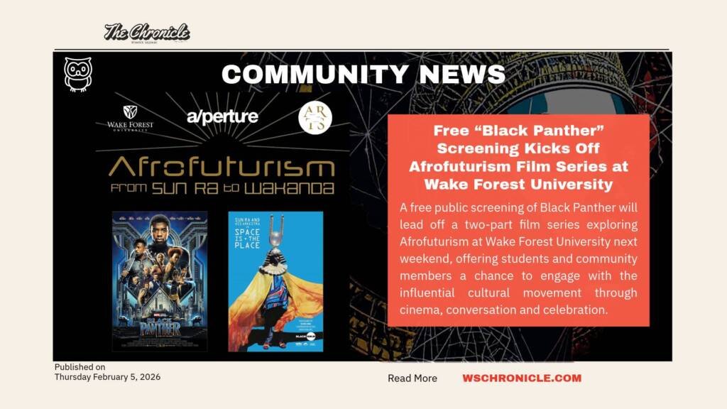Free “Black Panther” Screening Kicks Off Afrofuturism Film Series at Wake Forest University